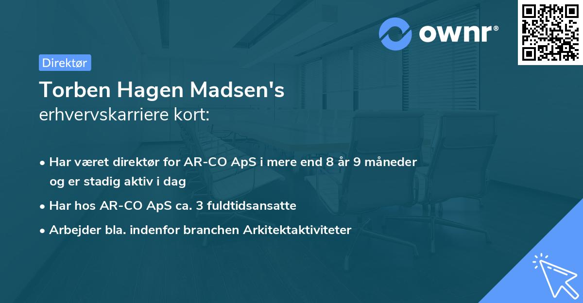 Torben Hagen Madsen's erhvervskarriere kort