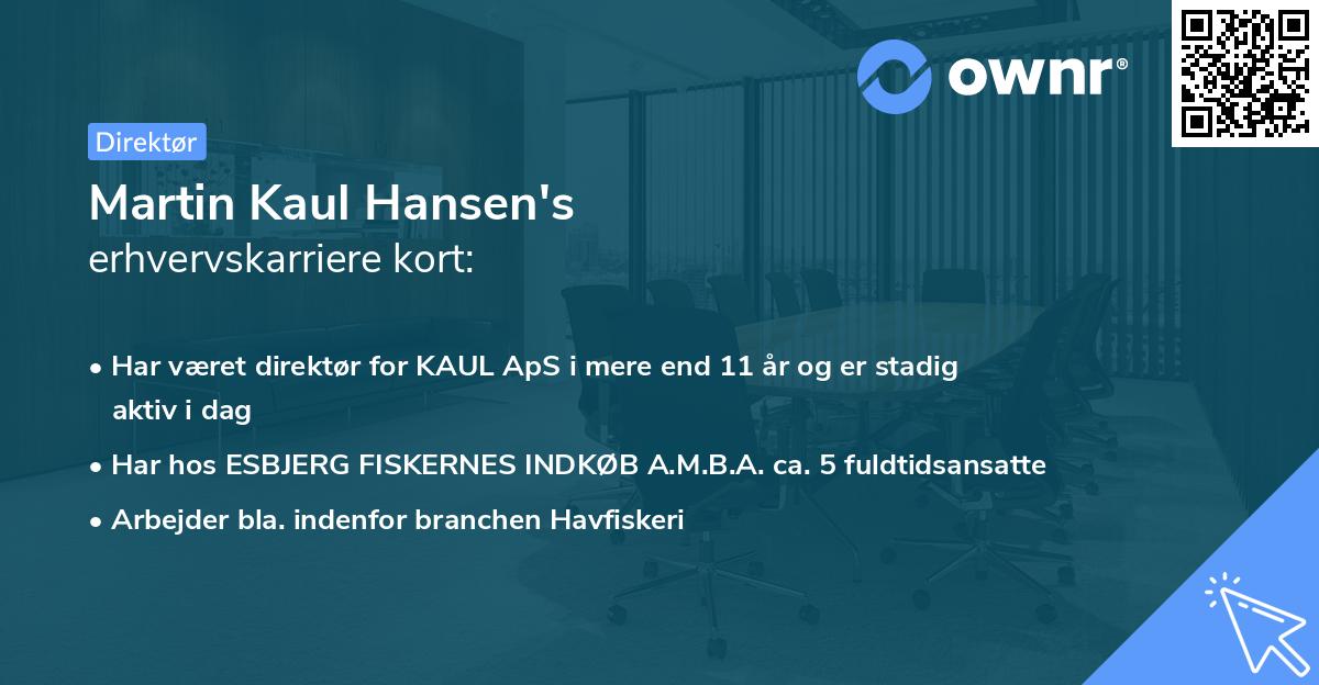 Martin Kaul Hansen's erhvervskarriere kort