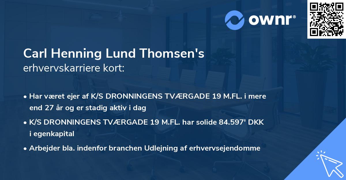 Carl Henning Lund Thomsen's erhvervskarriere kort