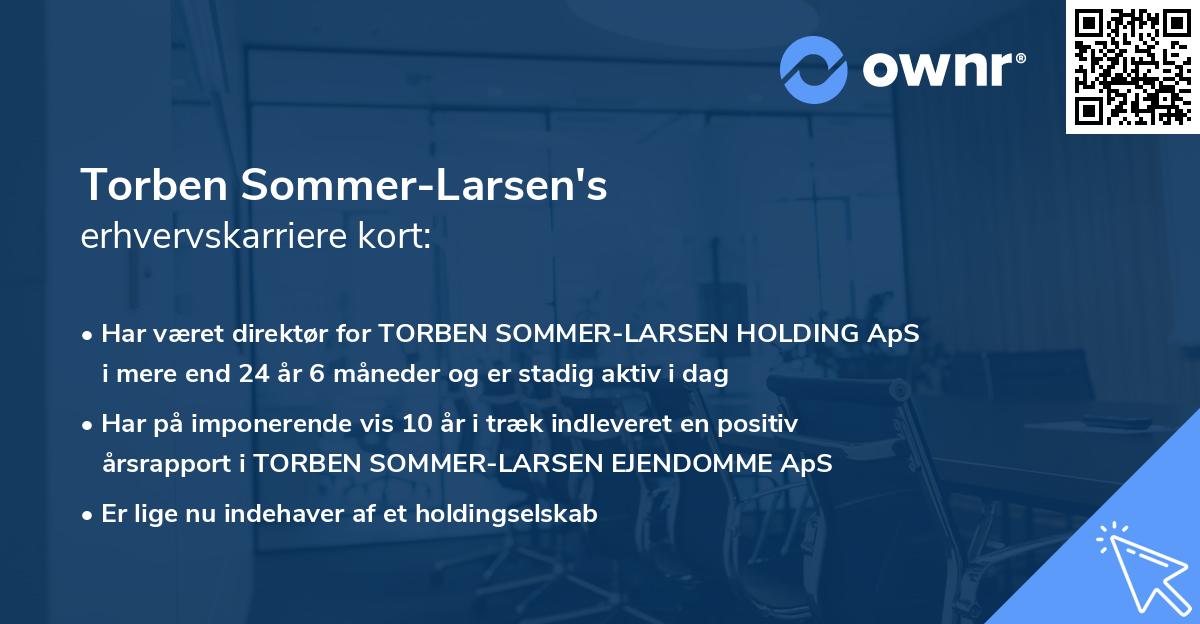 Torben Sommer-Larsen's erhvervskarriere kort