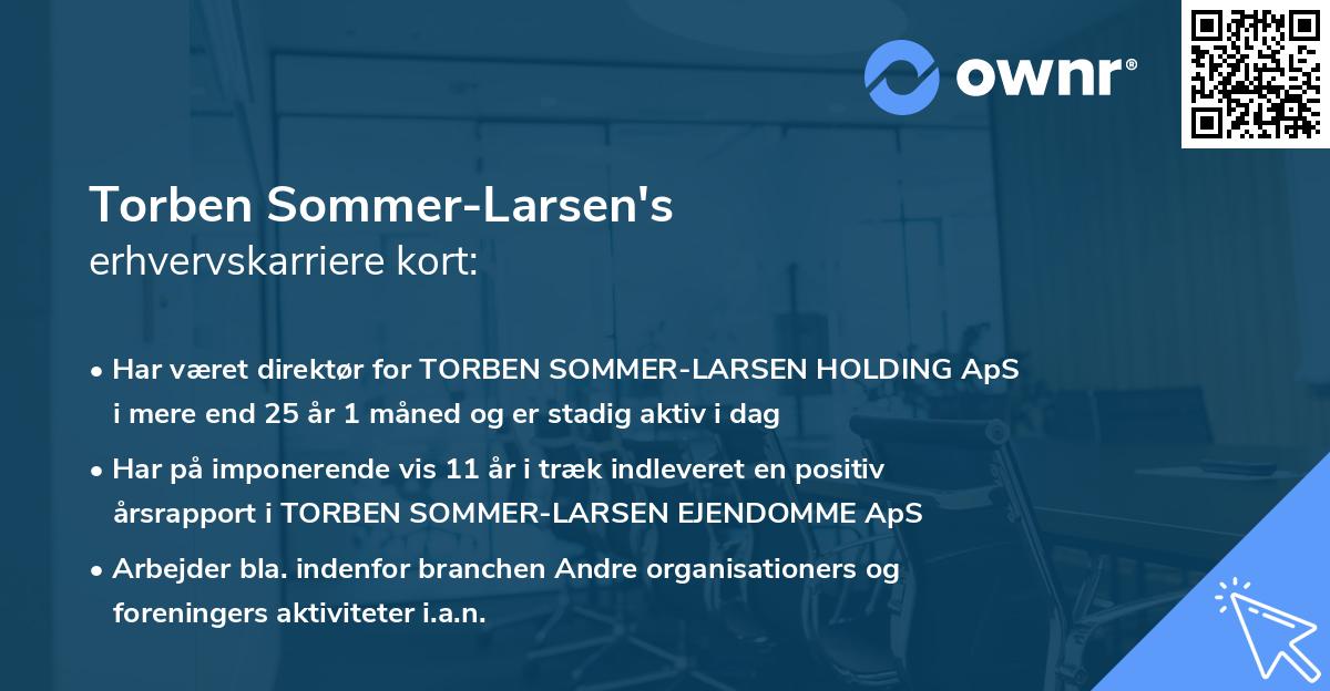 Torben Sommer-Larsen's erhvervskarriere kort