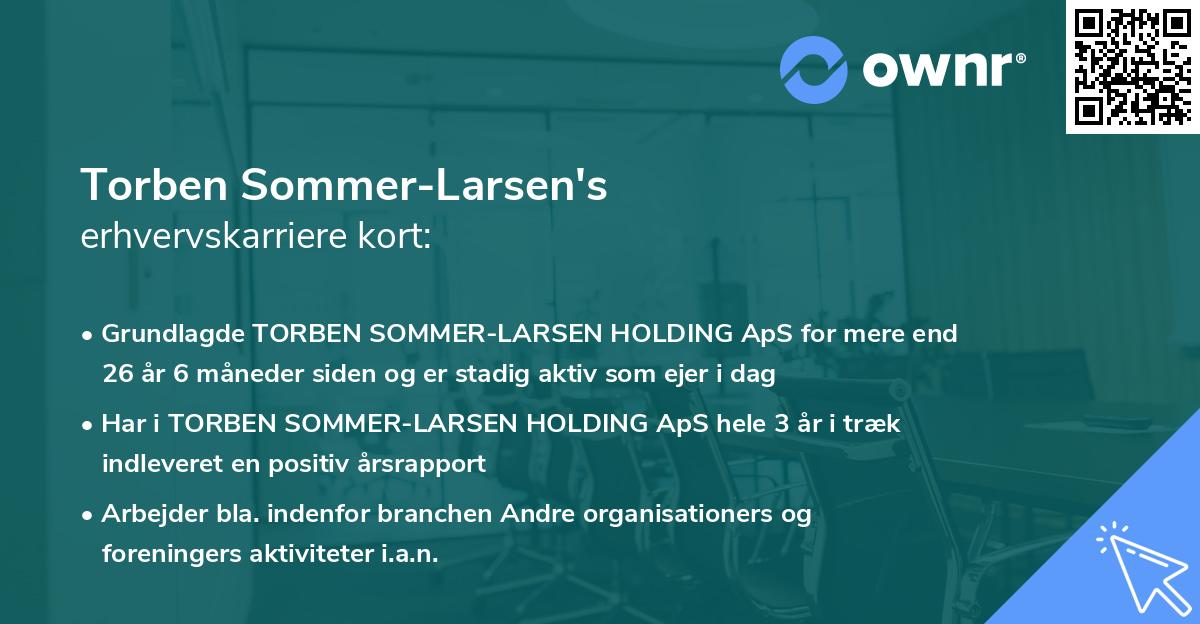 Torben Sommer-Larsen's erhvervskarriere kort