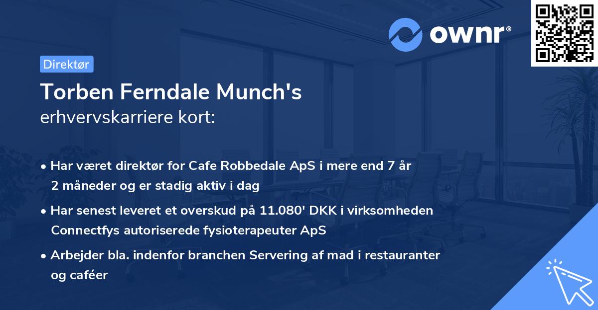 Torben Ferndale Munch's erhvervskarriere kort