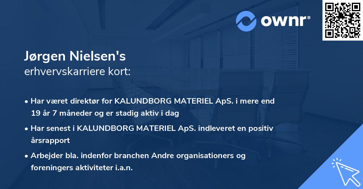 Jørgen Nielsen's erhvervskarriere kort