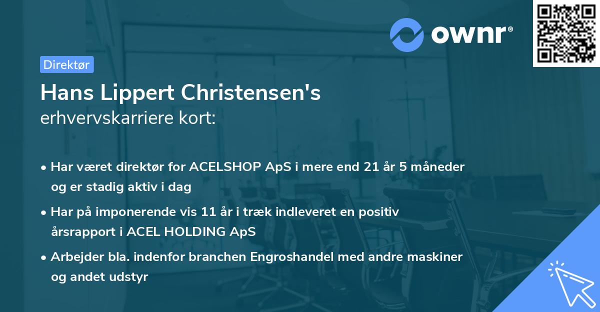 Hans Lippert Christensen's erhvervskarriere kort
