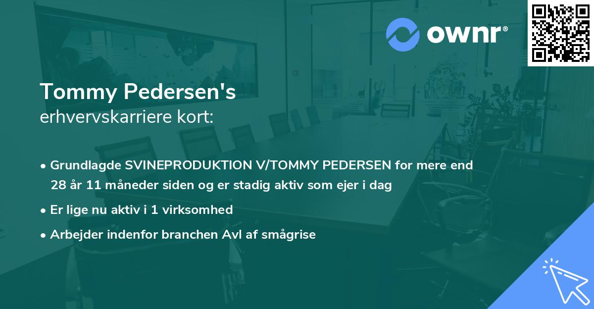 Tommy Pedersen's erhvervskarriere kort