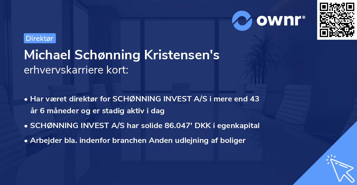 Michael Schønning Kristensen's erhvervskarriere kort