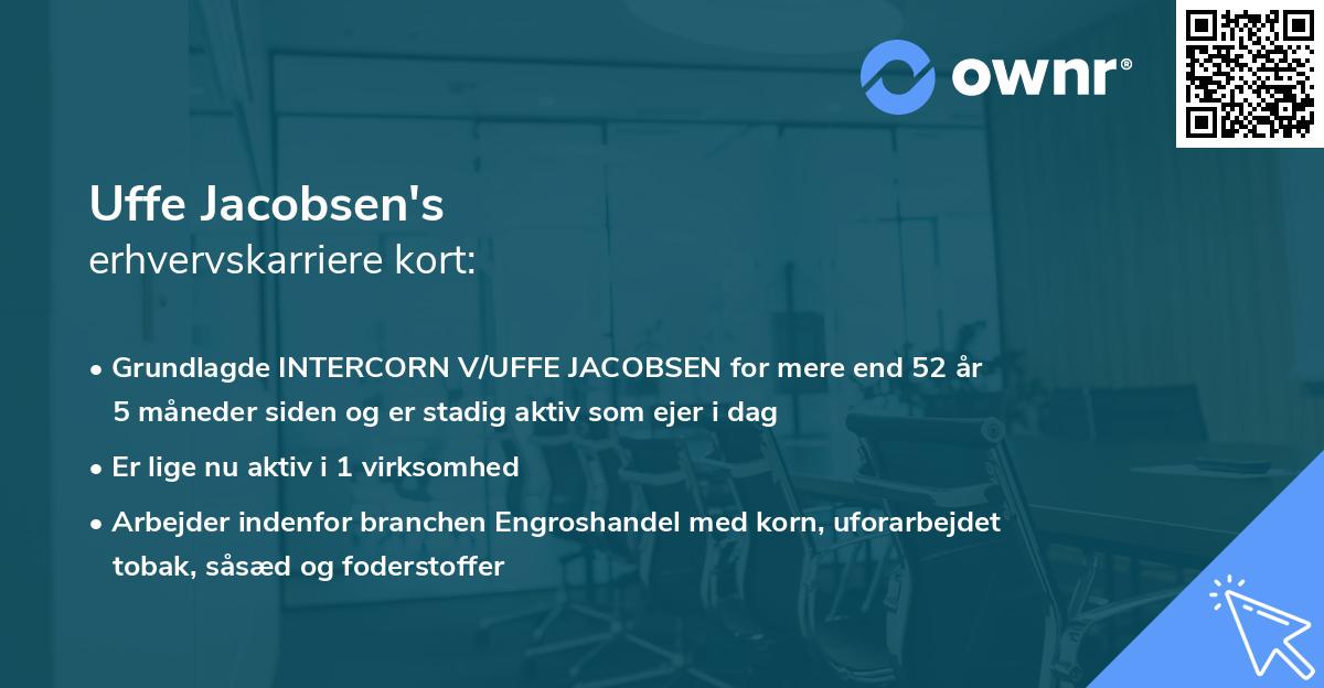 Uffe Jacobsen's erhvervskarriere kort