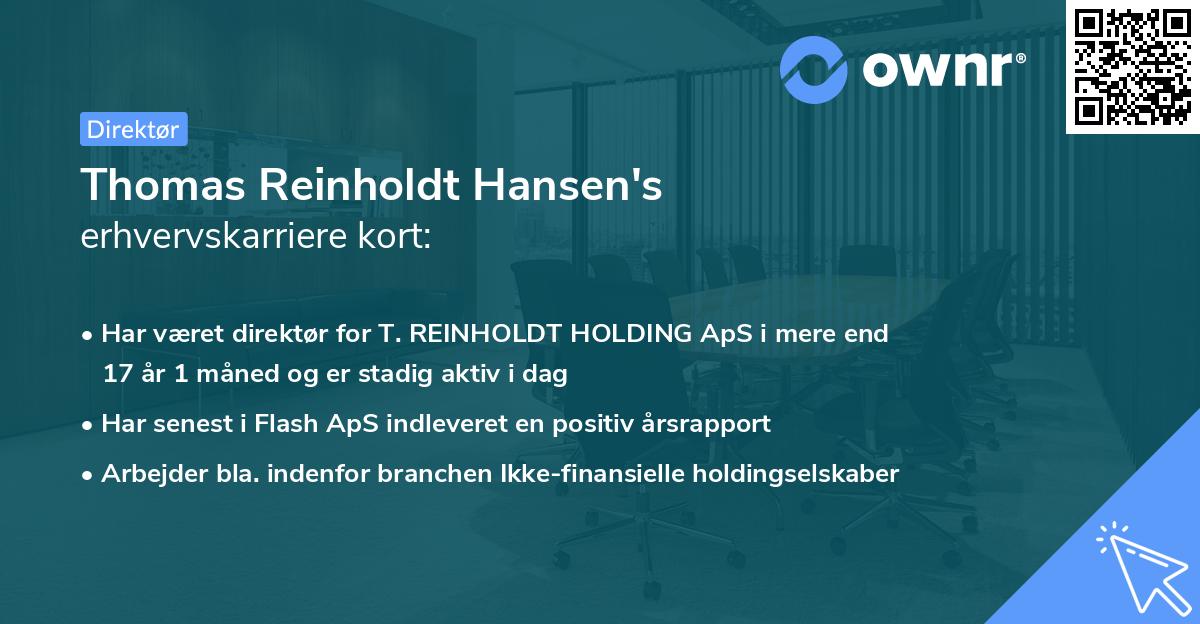 Thomas Reinholdt Hansen's erhvervskarriere kort