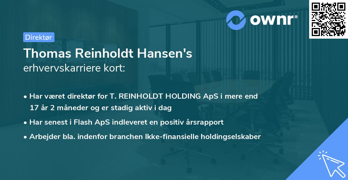 Thomas Reinholdt Hansen's erhvervskarriere kort