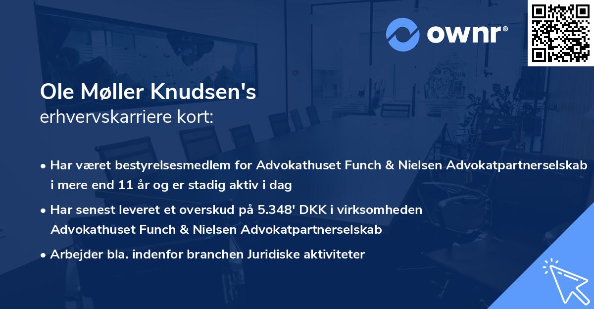 Ole Møller Knudsen's erhvervskarriere kort