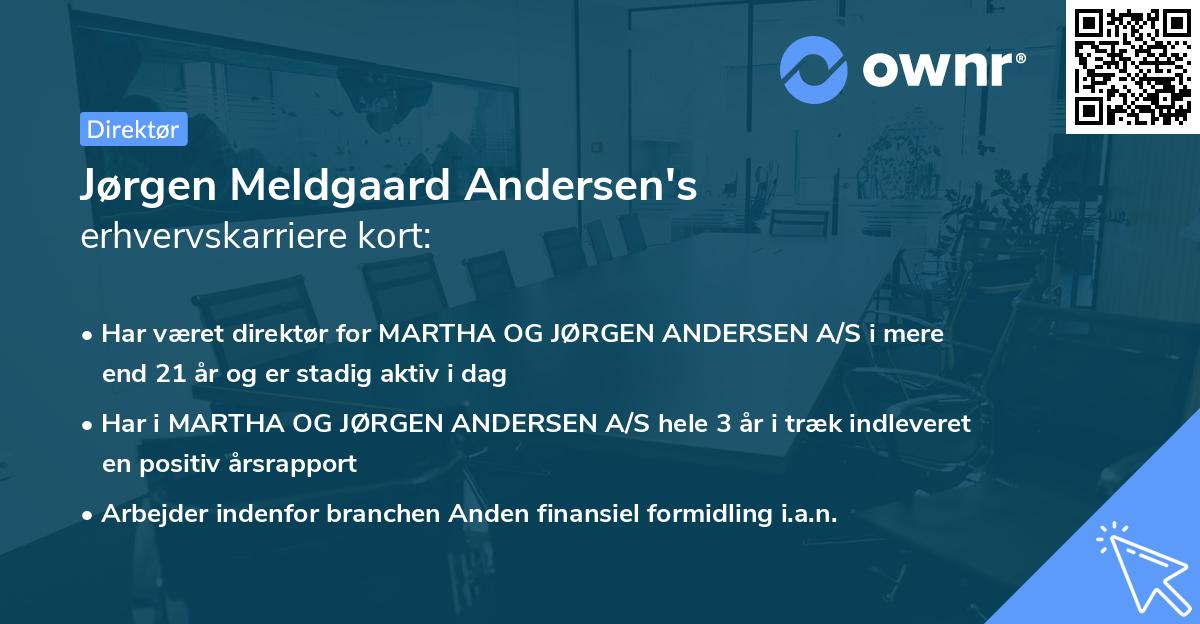 Jørgen Meldgaard Andersen's erhvervskarriere kort
