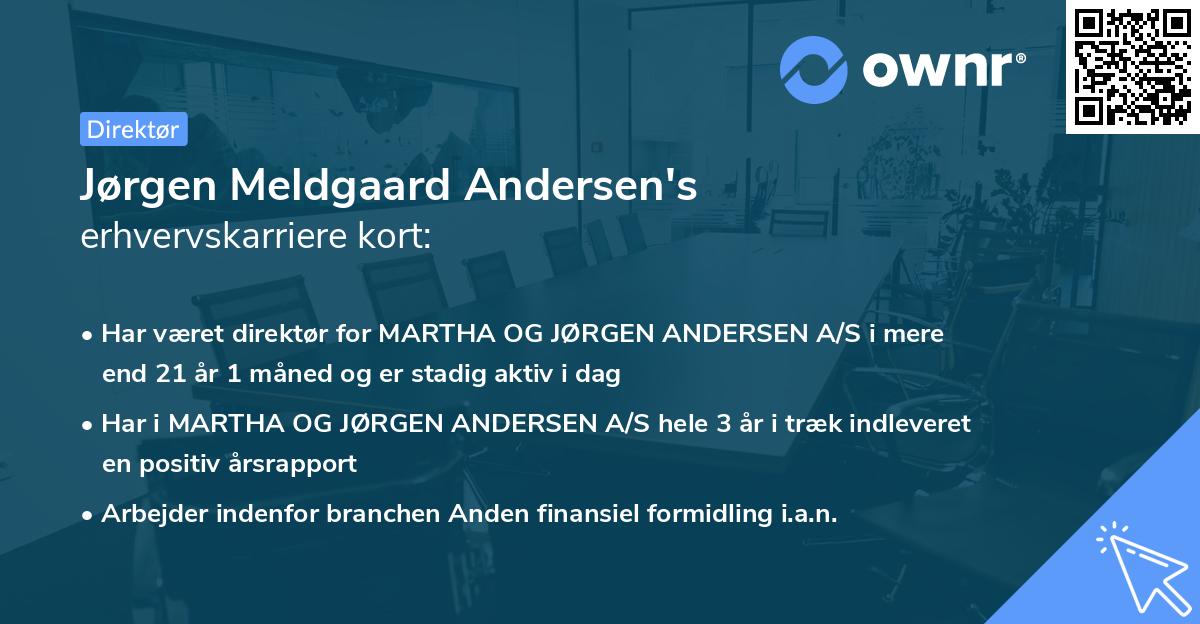 Jørgen Meldgaard Andersen's erhvervskarriere kort