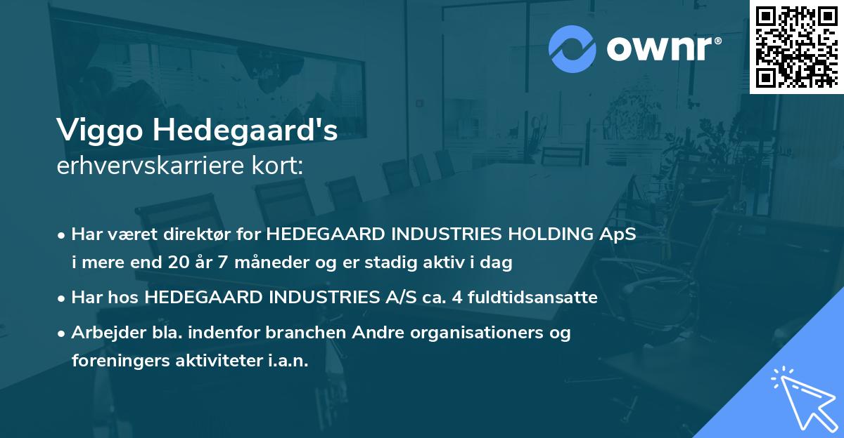 Viggo Hedegaard's erhvervskarriere kort
