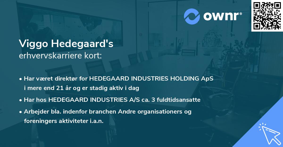 Viggo Hedegaard's erhvervskarriere kort
