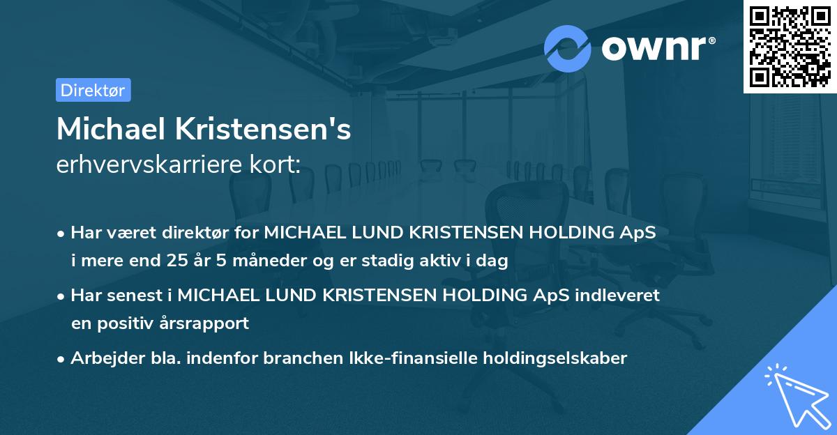 Michael Kristensen's erhvervskarriere kort