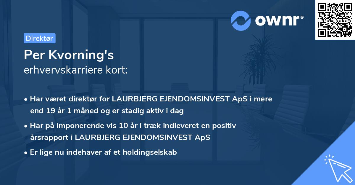 Per Kvorning's erhvervskarriere kort