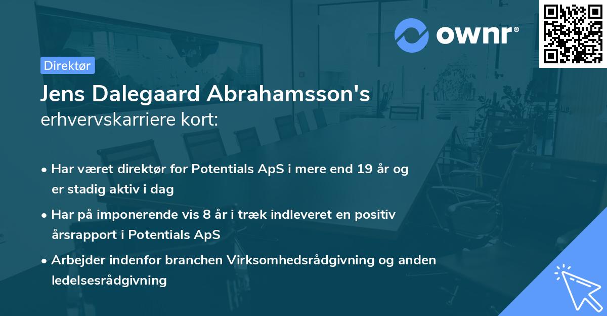 Jens Dalegaard Abrahamsson's erhvervskarriere kort