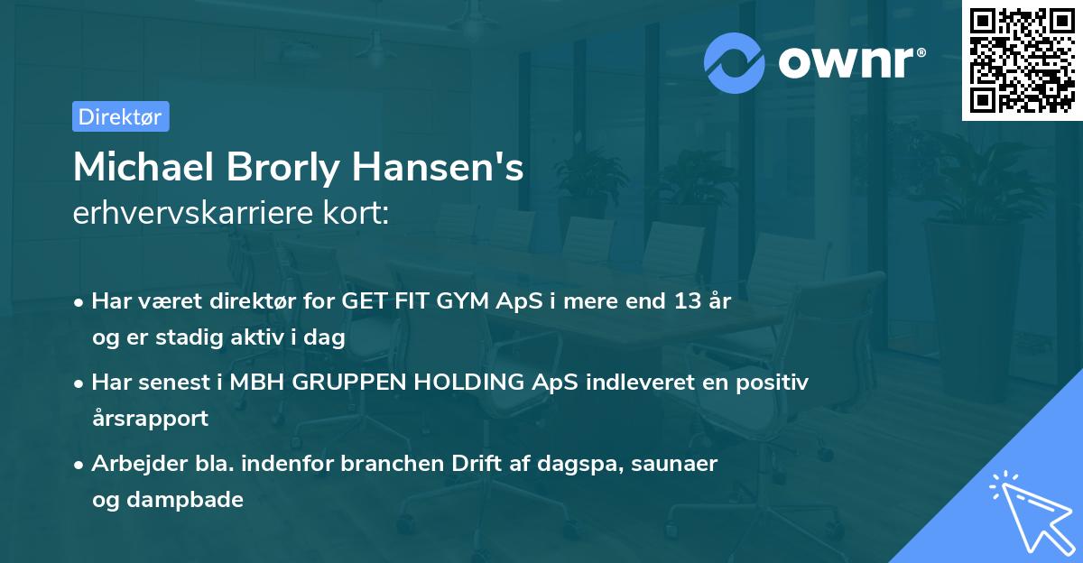 Michael Brorly Hansen's erhvervskarriere kort