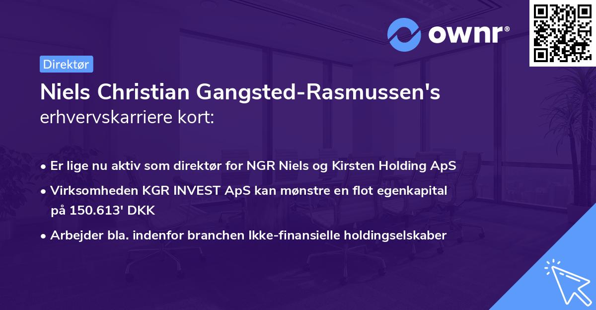 Niels Christian Gangsted-Rasmussen's erhvervskarriere kort
