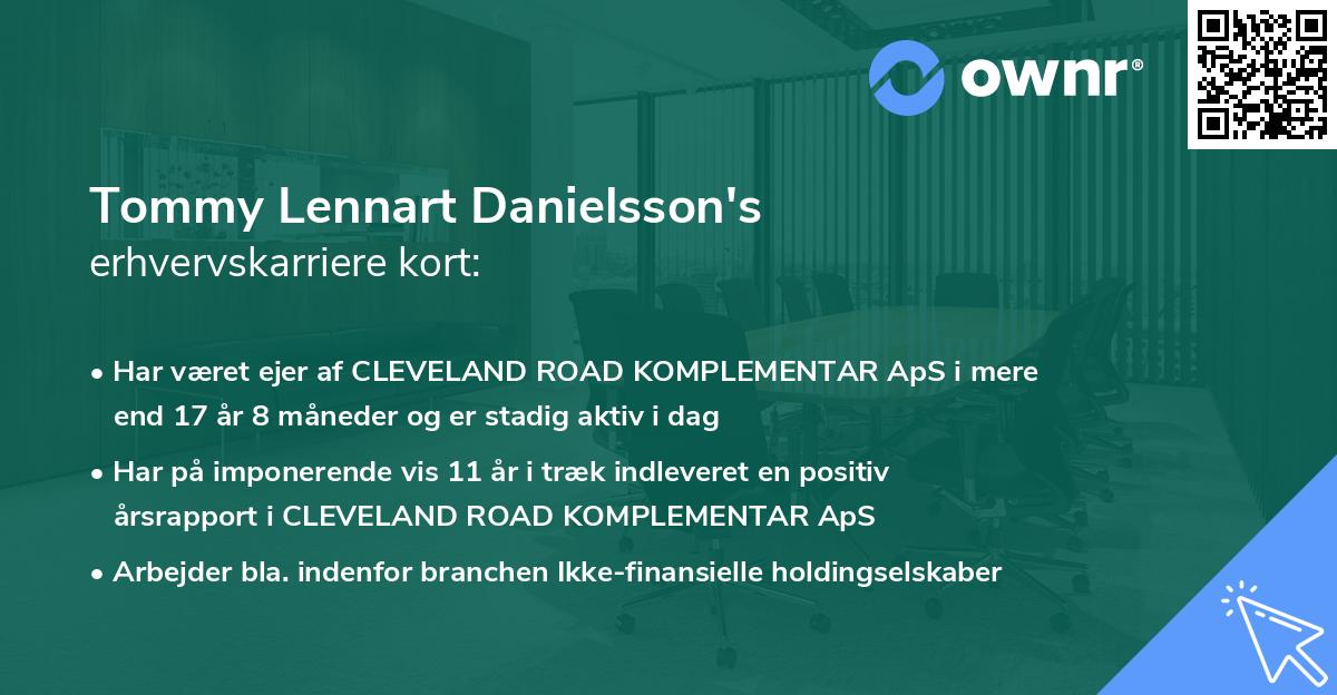 Tommy Lennart Danielsson's erhvervskarriere kort