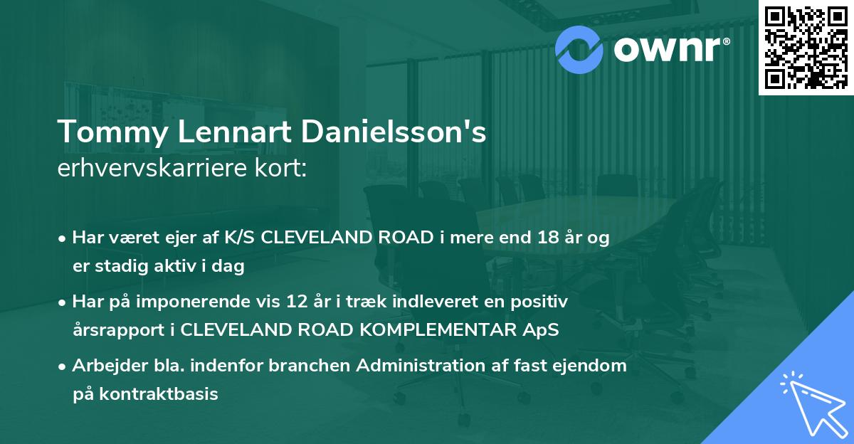 Tommy Lennart Danielsson's erhvervskarriere kort