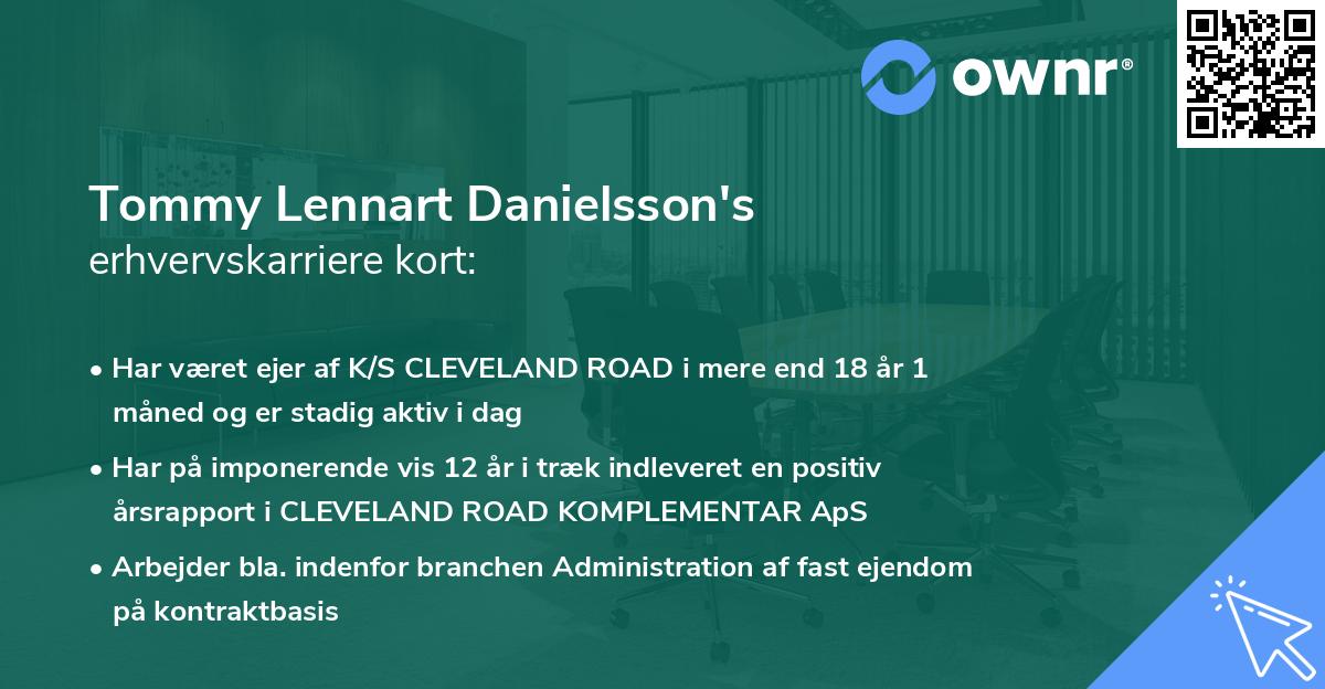 Tommy Lennart Danielsson's erhvervskarriere kort
