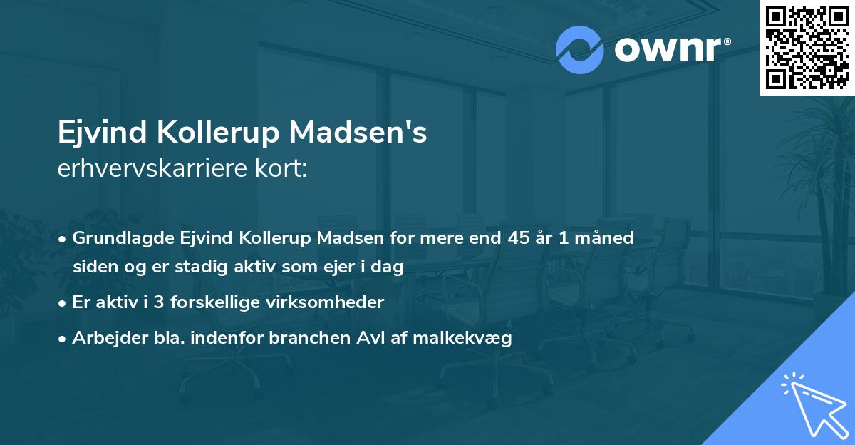 Ejvind Kollerup Madsen's erhvervskarriere kort