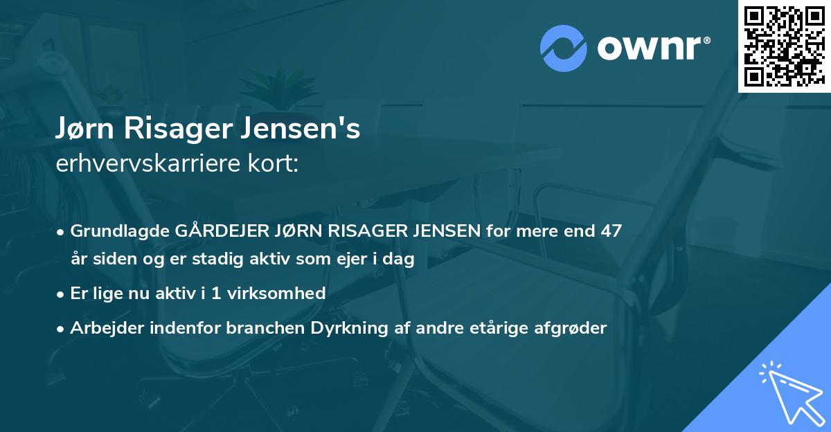 Jørn Risager Jensen's erhvervskarriere kort