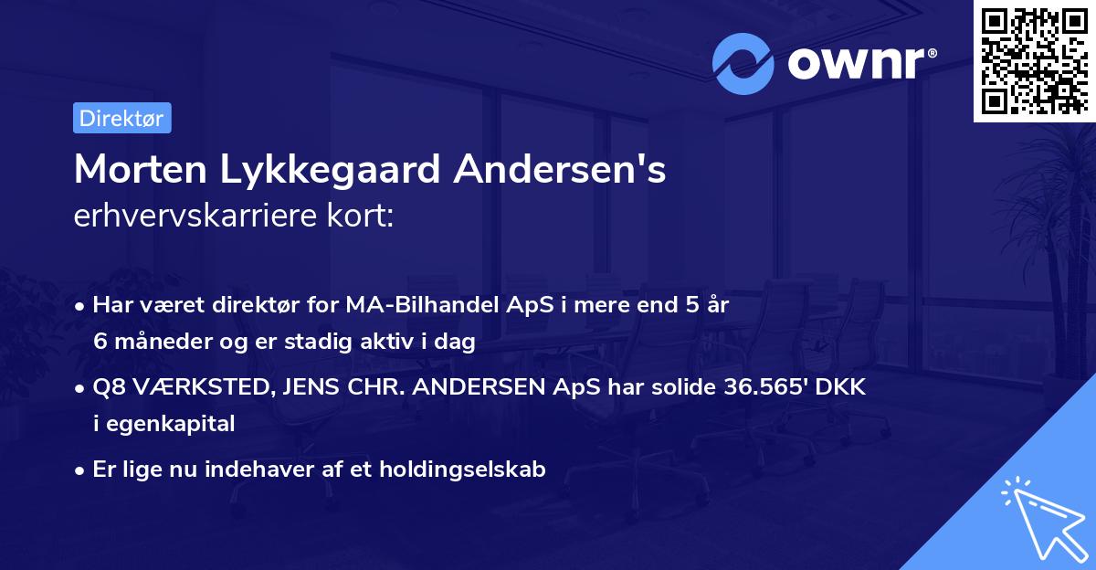 Morten Lykkegaard Andersen's erhvervskarriere kort