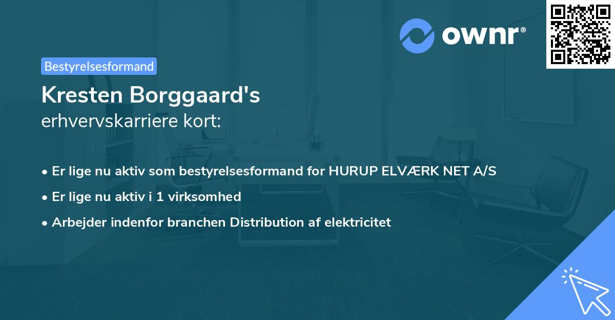 Kresten Borggaard's erhvervskarriere kort
