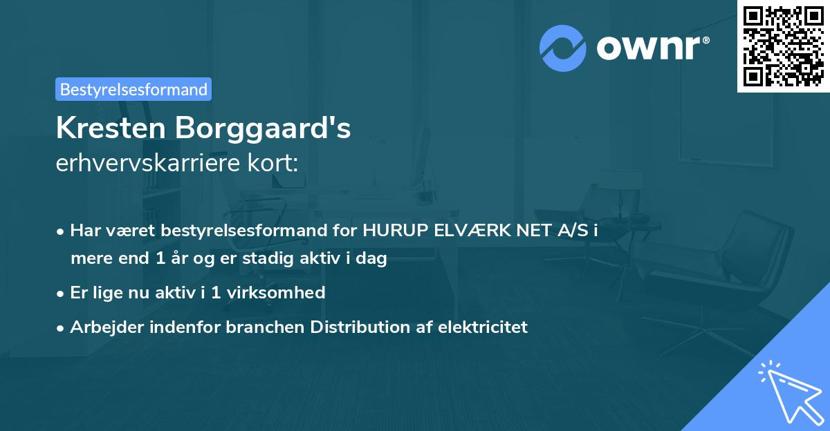 Kresten Borggaard's erhvervskarriere kort