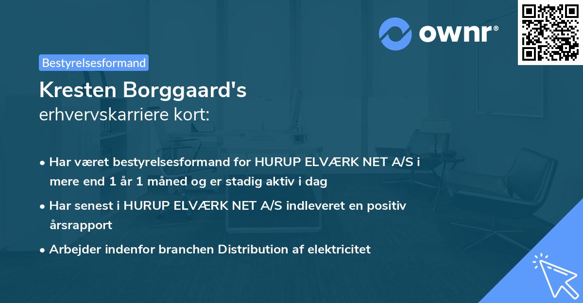 Kresten Borggaard's erhvervskarriere kort