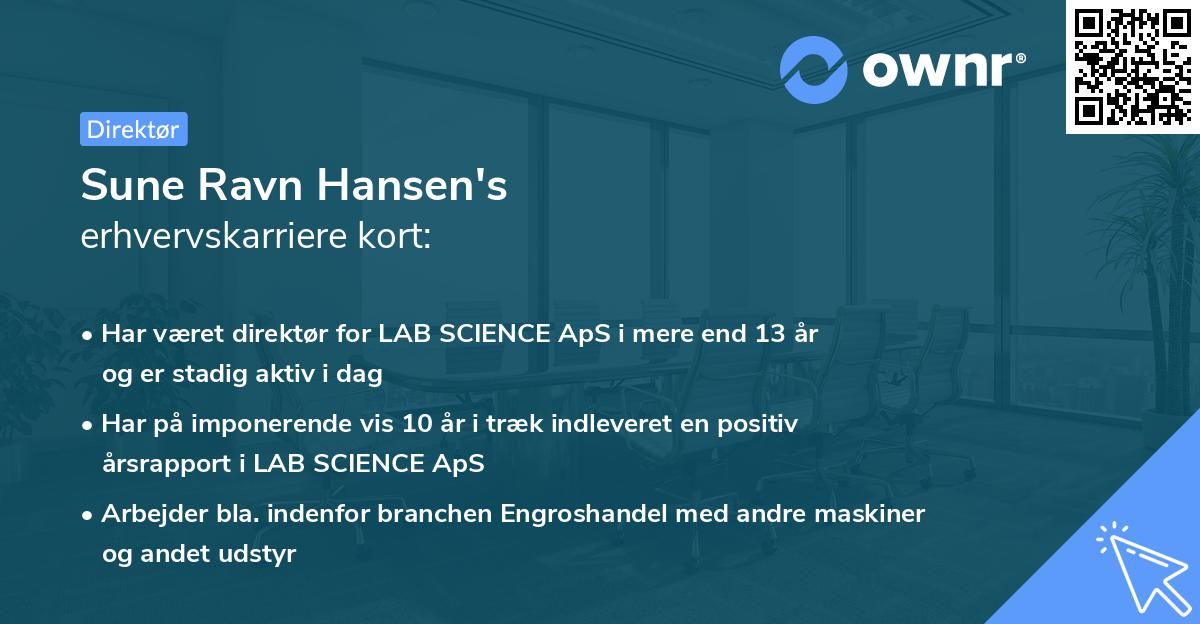 Sune Ravn Hansen's erhvervskarriere kort