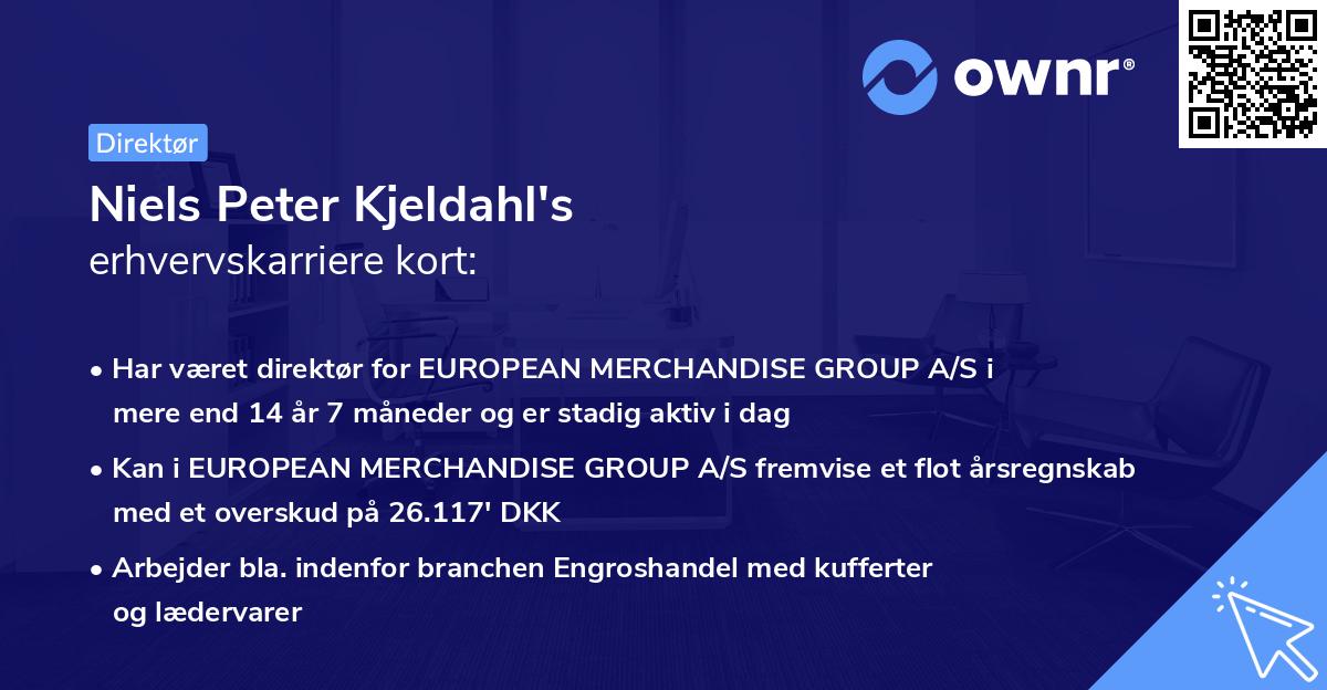 Niels Peter Kjeldahl's erhvervskarriere kort