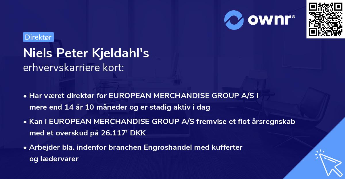 Niels Peter Kjeldahl's erhvervskarriere kort