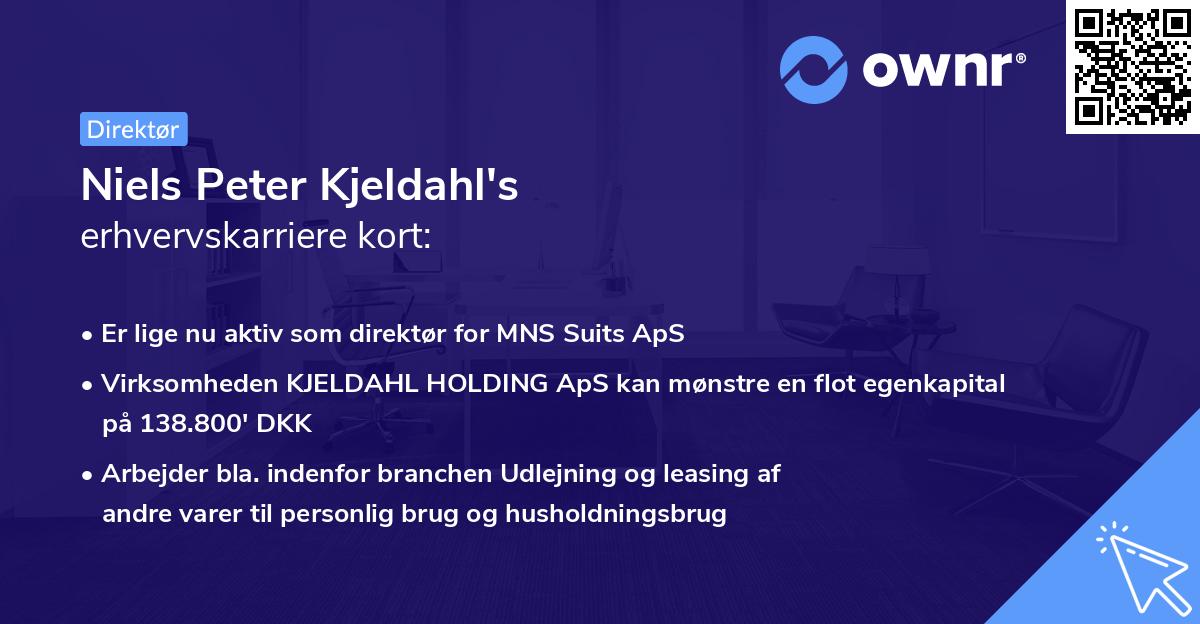 Niels Peter Kjeldahl's erhvervskarriere kort