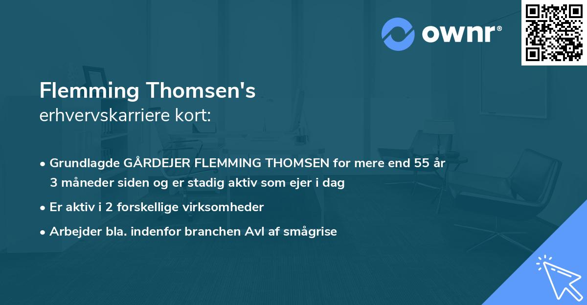 Flemming Thomsen's erhvervskarriere kort