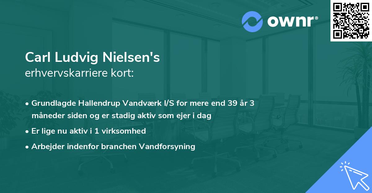 Carl Ludvig Nielsen's erhvervskarriere kort