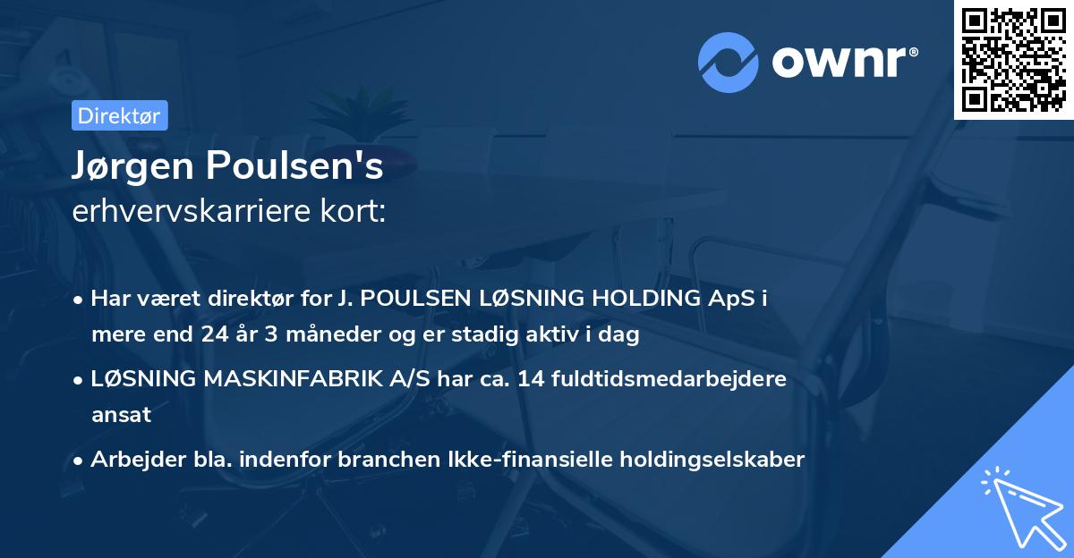 Jørgen Poulsen's erhvervskarriere kort