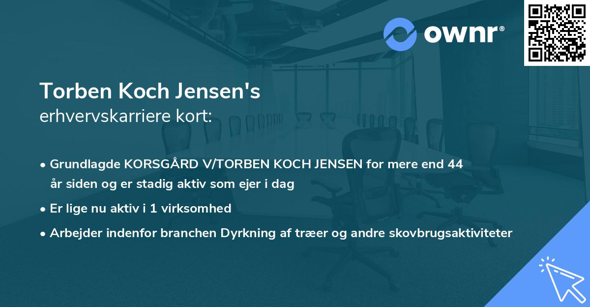 Torben Koch Jensen's erhvervskarriere kort