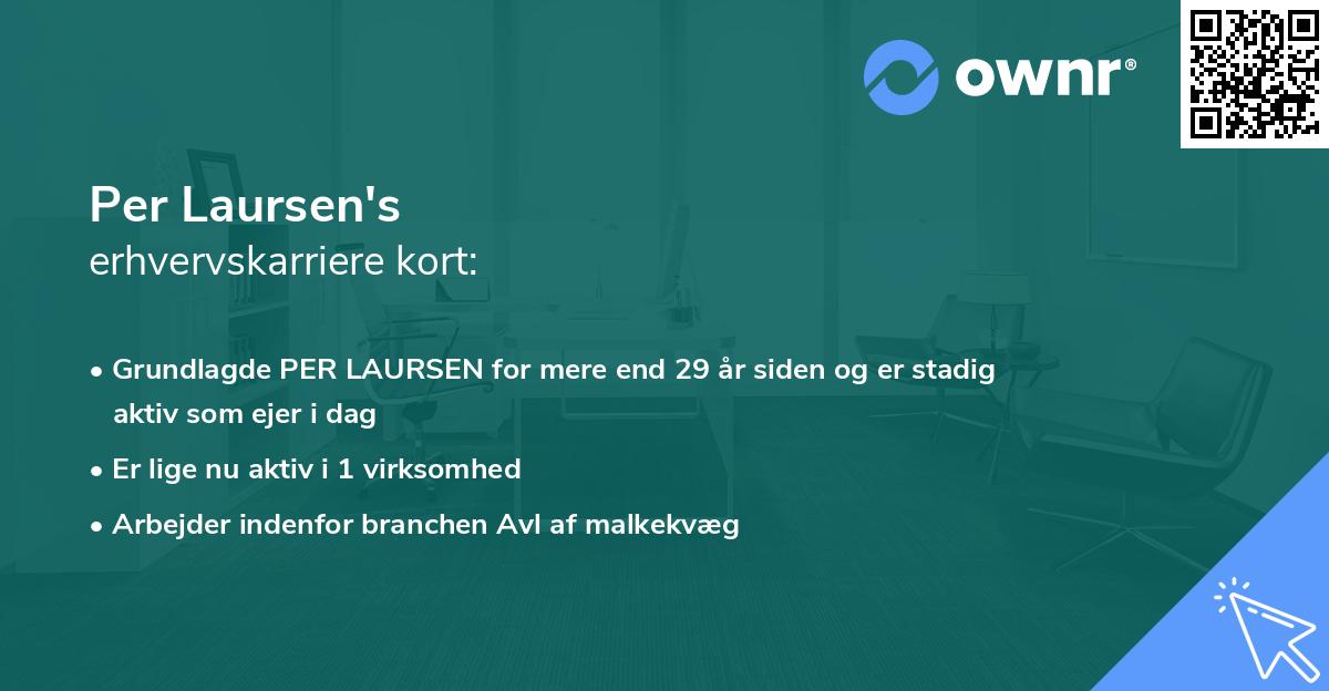 Per Laursen's erhvervskarriere kort