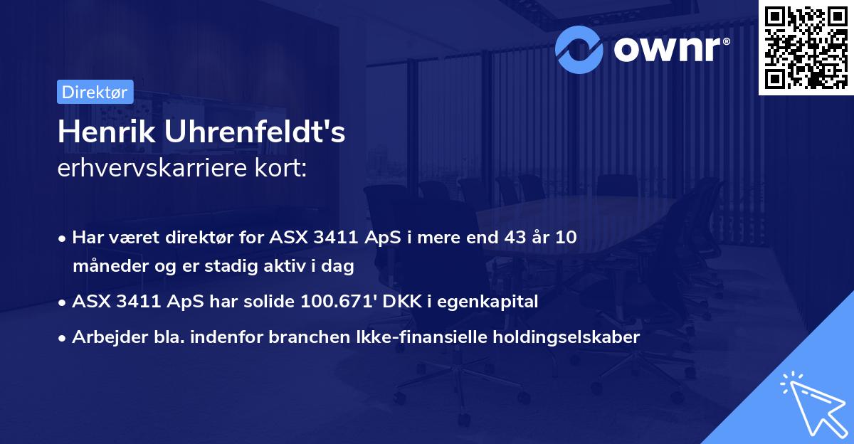 Henrik Uhrenfeldt's erhvervskarriere kort