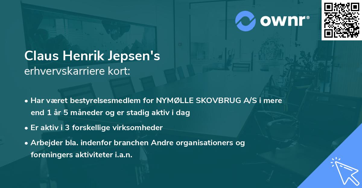 Claus Henrik Jepsen's erhvervskarriere kort