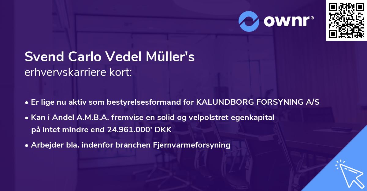 Svend Carlo Vedel Müller's erhvervskarriere kort