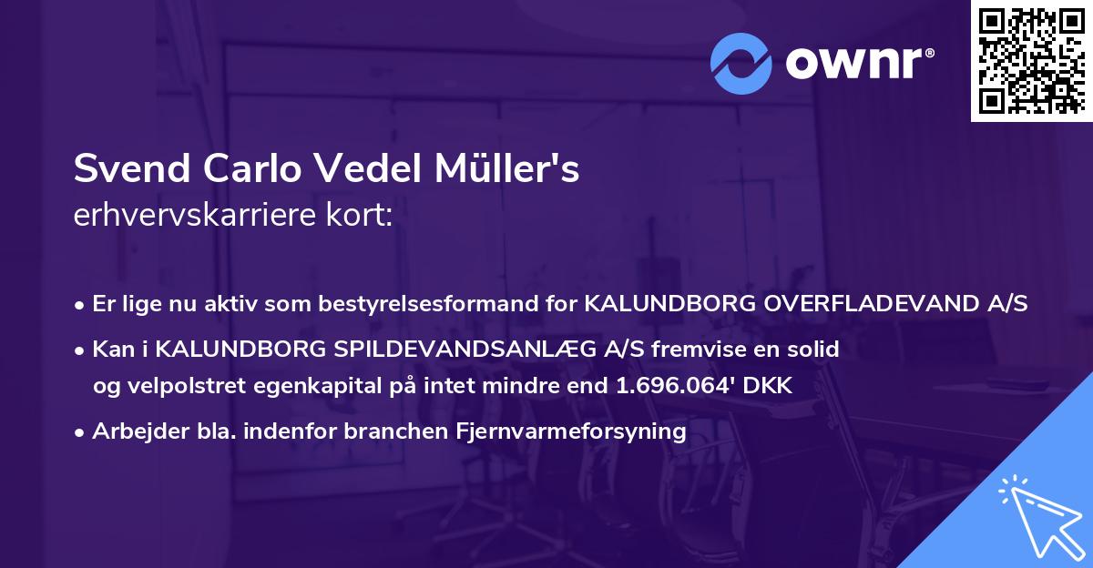 Svend Carlo Vedel Müller's erhvervskarriere kort