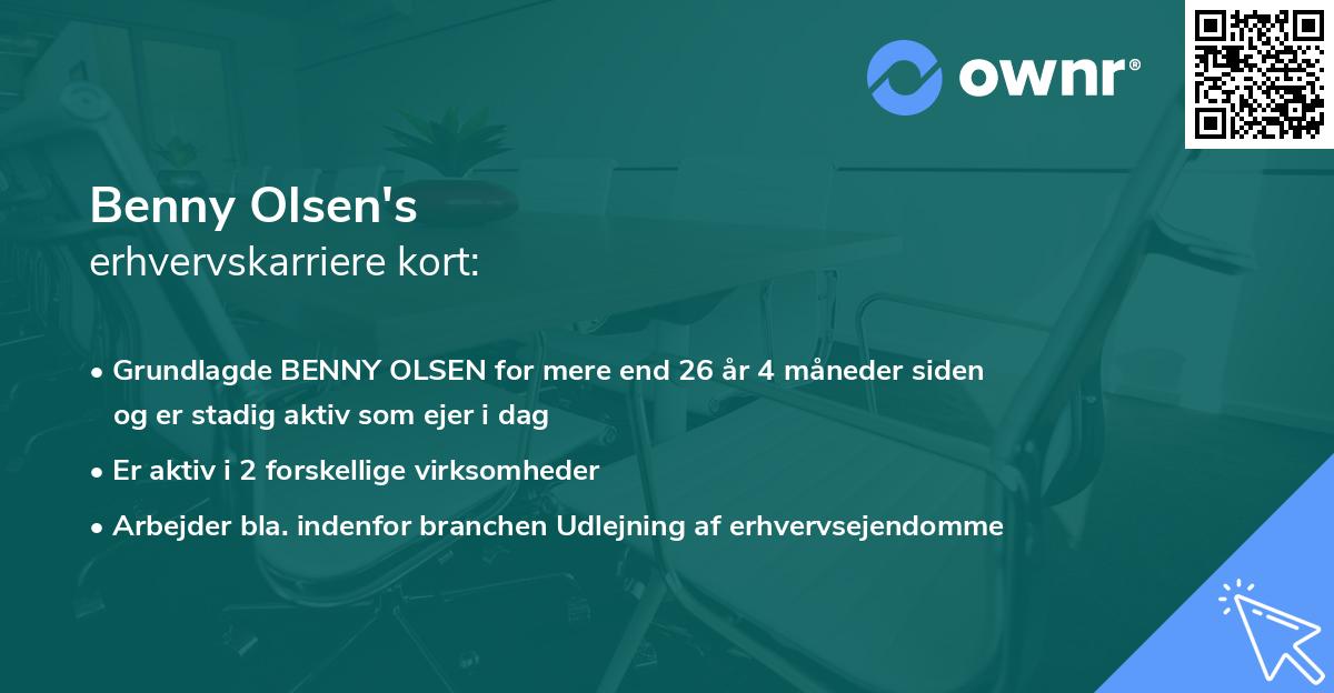 Benny Olsen's erhvervskarriere kort