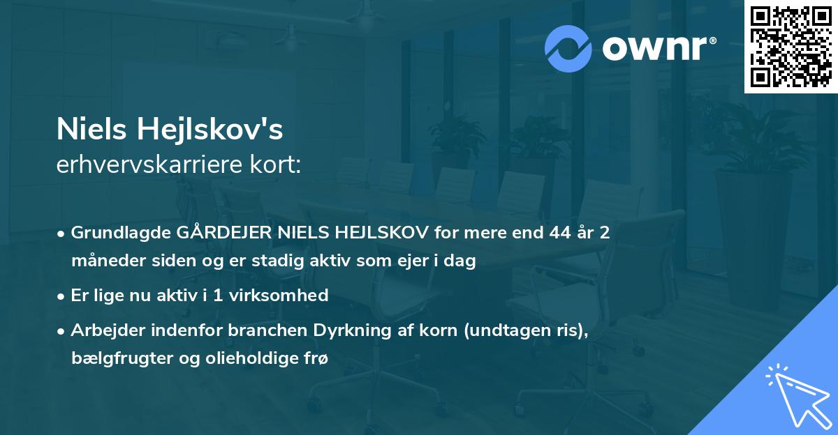 Niels Hejlskov's erhvervskarriere kort