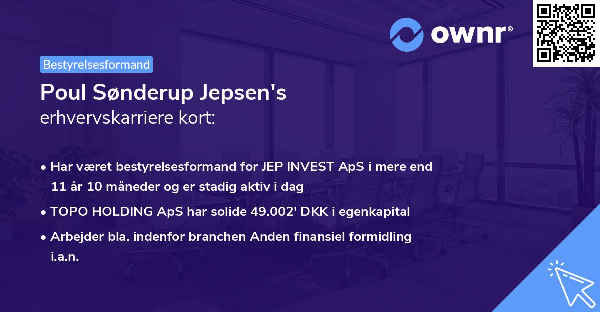 Poul Sønderup Jepsen's erhvervskarriere kort
