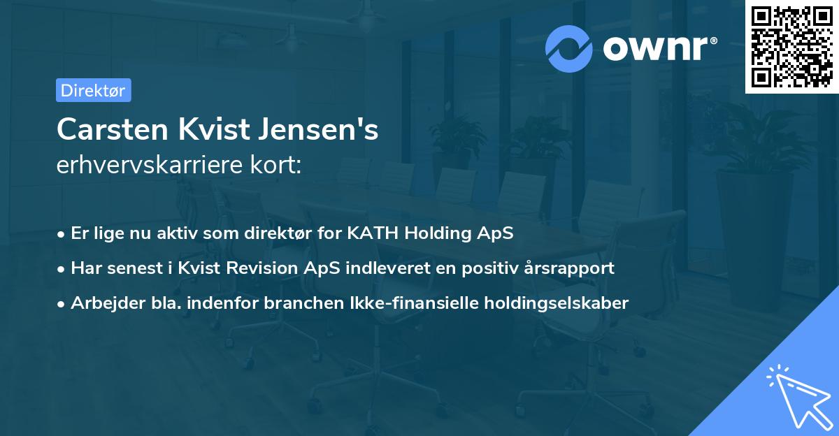 Carsten Kvist Jensen's erhvervskarriere kort